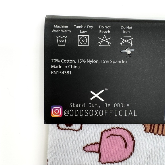 Odd Sox Mr. Potato Head Crew Socks Mens Womens Fish and Chips Fun Funny Gift - Picture 7 of 7
